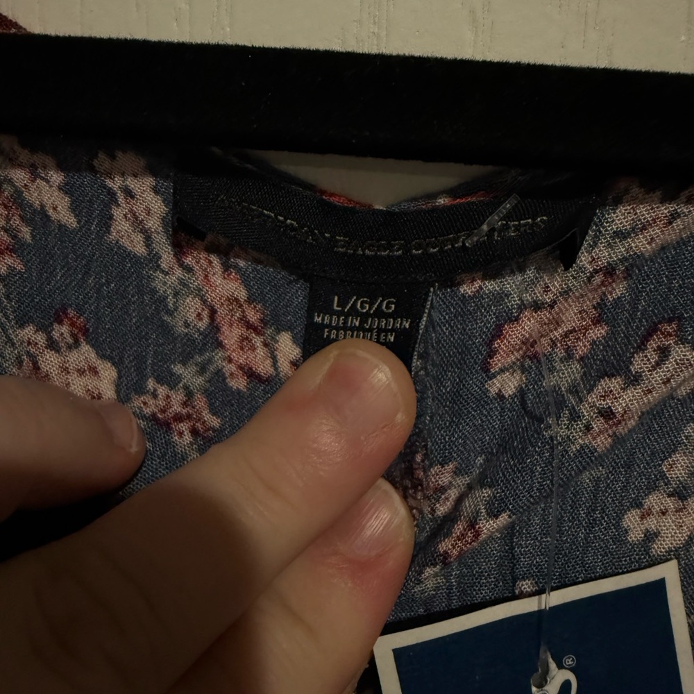 American Eagle Outfitters Blue Floral Midi Dress - Picture 3 of 4